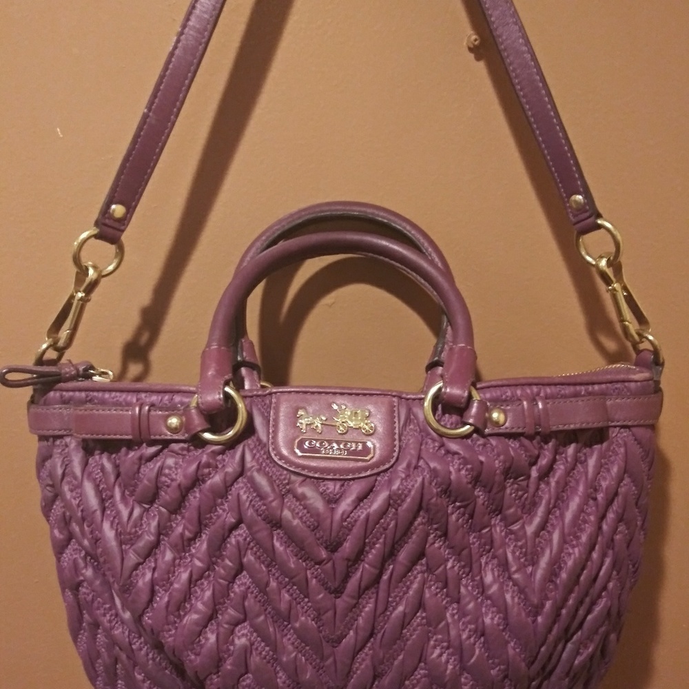 Rare Purple Authentic Coach Est 1941 Handbag Purse